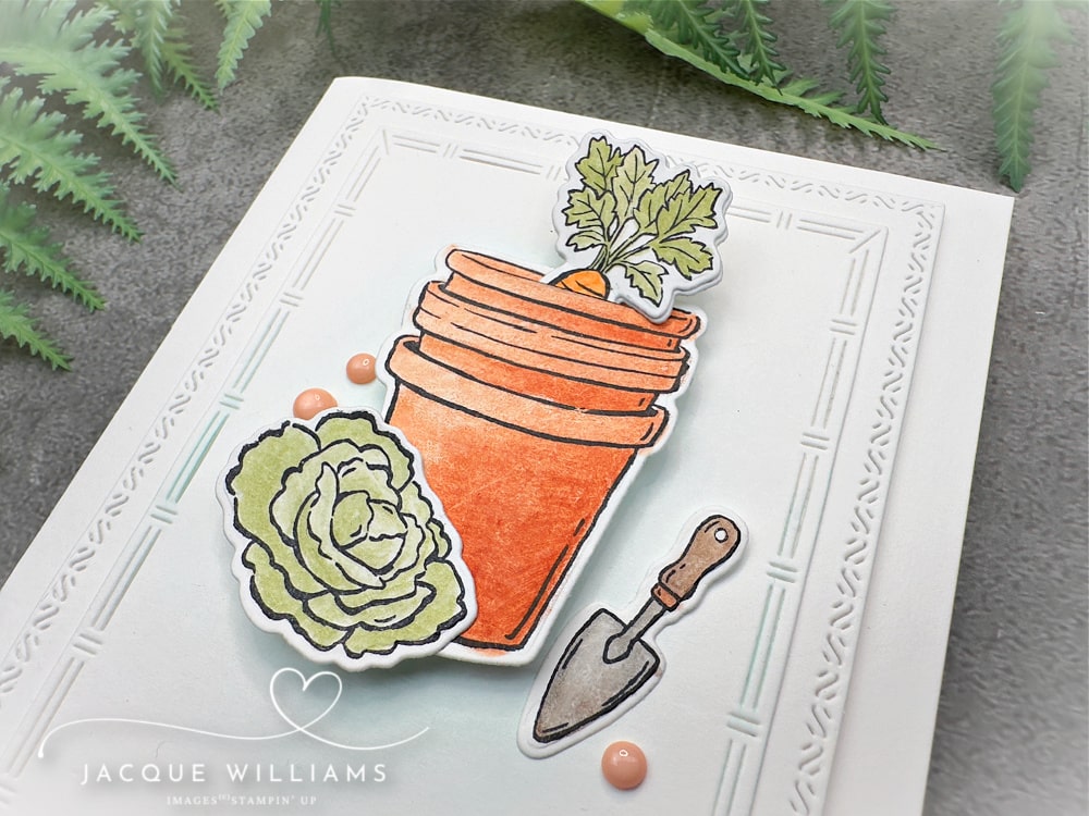 Today we've used the charming Storybook Garden bundle, paired with Watercolor Pencils and a Blender Pen. New Zealand Cardmaking Classes with Jacque Williams