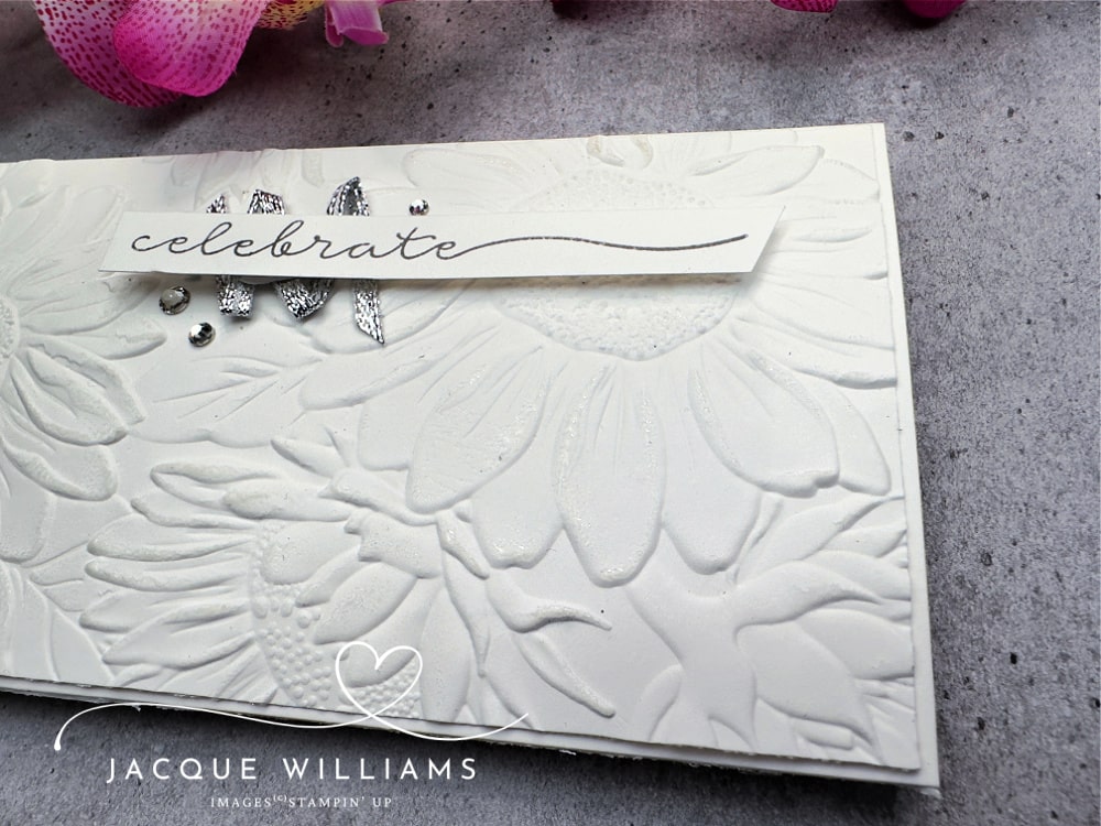 Make a quick card perfect for a birthday or a wedding with the Sunflower Embossing Folder! Join me for a class in New Zealand!